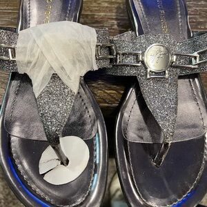 Marc Fisher Women's Sparkle Sandals - Silver